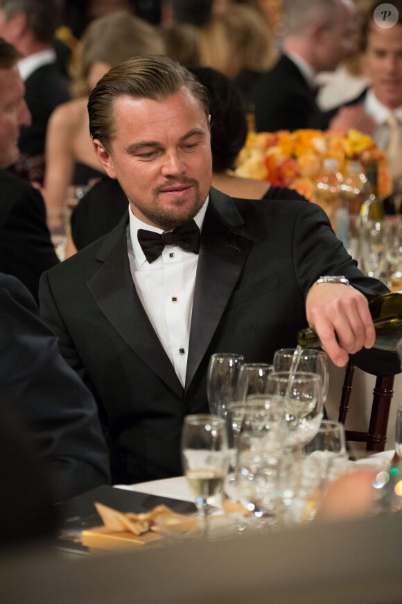 Leonardo DiCaprio lors des Golden Globes le 12 janvier 2014