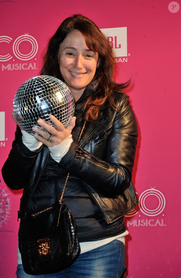 Exclusif - Daniela Lumbroso  lors de la dernière du spectacle ''D.I.S.C.O'' aux Folies Bergère à Paris, le 10 janvier 2014.