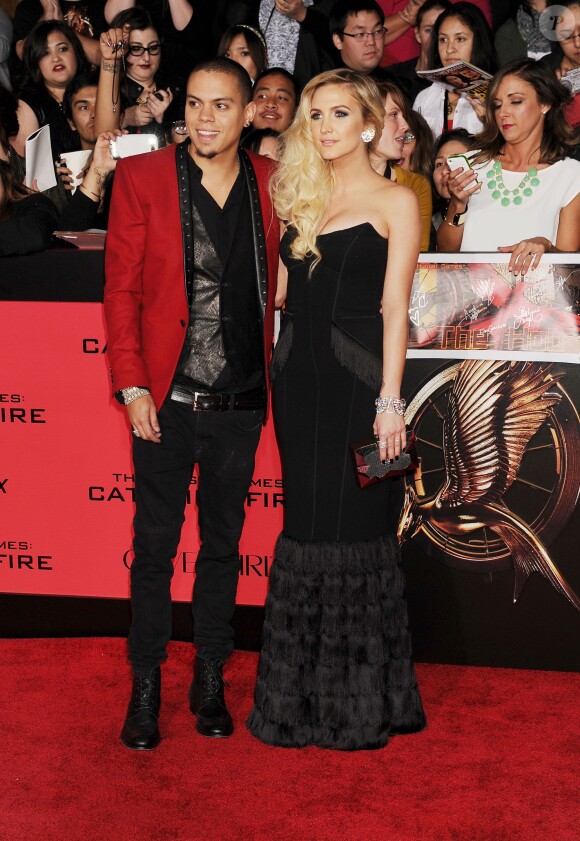 Ashlee Simpson et Evan Ross - Première du film "The Hunger Games : L'embrasement" à Los Angeles, le 18 novembre 2013.