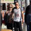 Ashlee Simpson et son petit ami Evan Ross font du shopping à Los Angeles, le 29 décembre 2013.