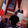 François Hollande répond aux questions des journalistes lors de ses voeux à la presse, le 14 janvier 2014 au palais de l'Elysée à Paris