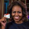 Michelle Obama pose avec une carte retraite sur Twitter pour ses 50 ans - janvier 2014