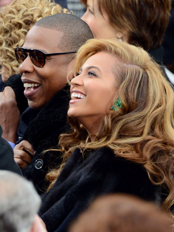 Jay-Z et Beyonce Knowles à Washington, le 21 janvier 2013