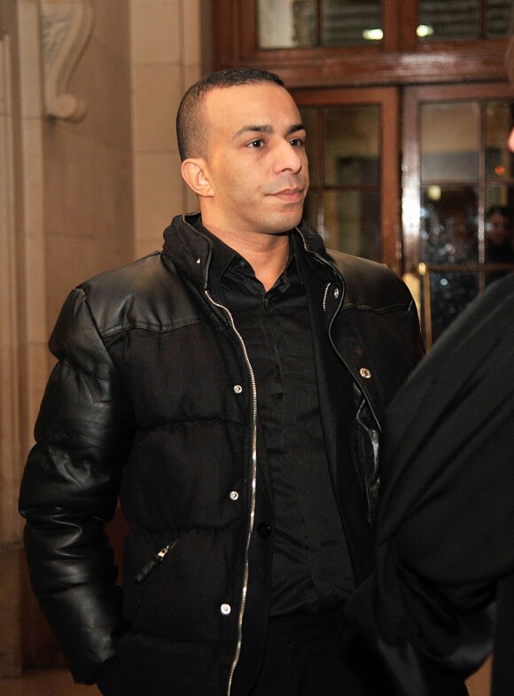 Abousofiane Moustaid, aka Abou, lors de l'ouverture de son procès pour proxénétisme aggravé dans l'Affaire Zahia, le 20 janvier 2014 devant la 16e chambre correctionnelle du Palais de Justice de Paris