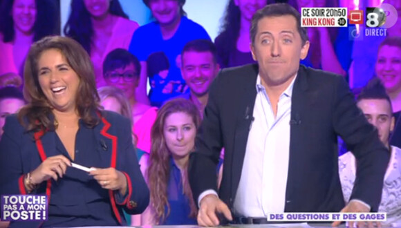 Gad Elmaleh et Valérie Bénaïm dans l'émission "Touche pas à mon poste", du 20 janvier 2014.