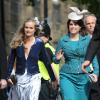 Cressida Bonas avec son amie la princesse Eugenie d'York au mariage de Lady Melissa Percy et Thomas van Straubenzee le 22 juin 2013