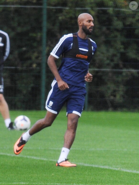 Nicolas Anelka à l'entraînement à Walsall, le 29 août 2013