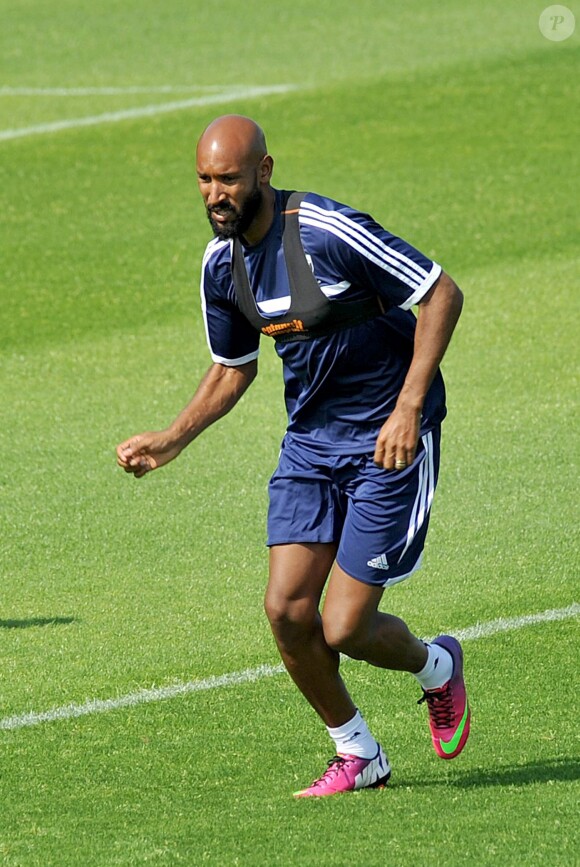 Nicolas Anelka à l'entraînement à Walsall, le 29 août 2013