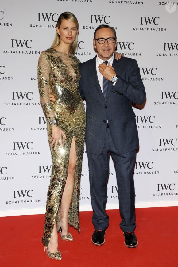 Karolina Kurkova et Kevin Spacey - Gala "Inside The Wave" de la marque IWC Schaffhausen à l'occasion du Salon International de la Haute Horlogerie à Genève le 21 janvier 2014.