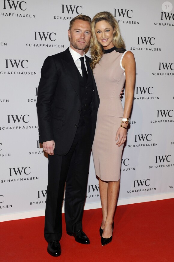 Ronan Keating et sa compagne Storm Uechtritz - Gala "Inside The Wave" de la marque IWC Schaffhausen à l'occasion du Salon International de la Haute Horlogerie à Genève le 21 janvier 2014.