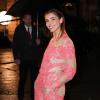 Clotilde Courau arrive à l'hôtel Salomon de Rotschild pour assister au défilé Valentino haute couture. Paris, le 22 janvier 2014.