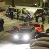 La scène du crime, au soir du 23 janvier 2014, après que le parrain suédois Mille Markovic a été abattu de quatre balles dans la tête devant son domicile, à Ulvsunda, dans l'ouest de Stockholm.