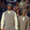 Shaquille O'Neal et Terrell Owens lors d'un match NBA All-Star en 2006