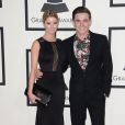 Katie Peterson et son petit ami Jesse McCartney arrivent au Staples Center pour la 56e édition des Grammy Awards. Los Angeles, le 26 janvier 2014.