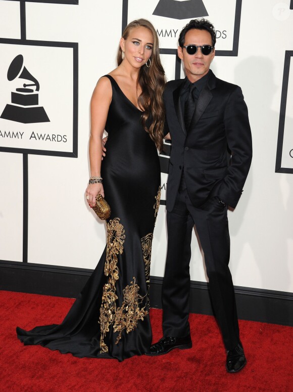 Chloe Green et Marc Anthony arrivent au Staples Center pour la 56e édition des Grammy Awards. Los Angeles, le 26 janvier 2014.