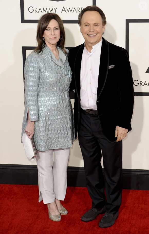 Billy Crystal et sa femme Diane arrivent au Staples Center pour la 56e édition des Grammy Awards. Los Angeles, le 26 janvier 2014.