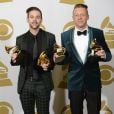 Ryan Lewis, Macklemore et leurs quatre Grammy Awards. Los Angeles, le 26 janvier 2014.