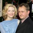 Cate Blanchett et son mari Andrew Upton lors des Golden Globes le 16 janvier 2005