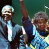 Nelson et Winnie Mandela à Oakland le 30 juin 1990.