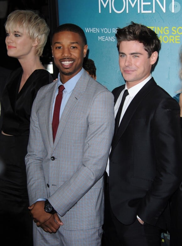 Mackenzie Davis, Michael B. Jordan et Zac Efron lors de la première du film That Awkward Moment à Los Angeles, le 27 janvier 2014.