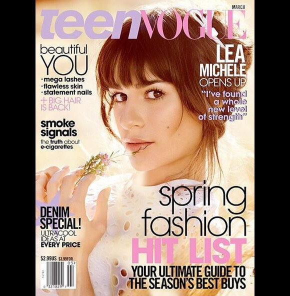 Lea Michele fait la couverture de Teen Vogue, édition de mars 2014.