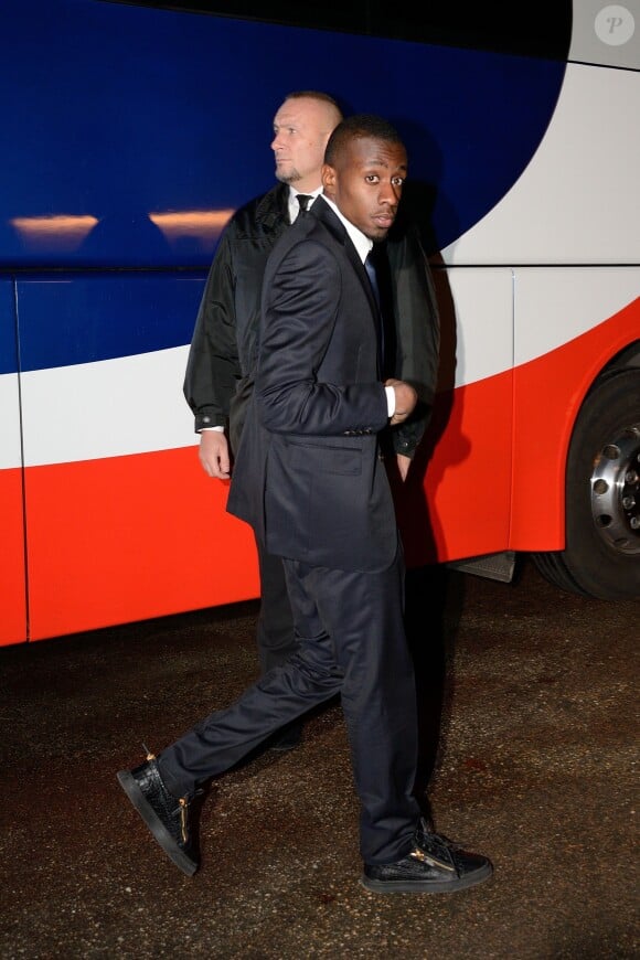 Blaise Matuidi lors de son arrivée au dîner de gala de la Fondation PSG au Pré Catelan à Paris, le 28 janvier 2014