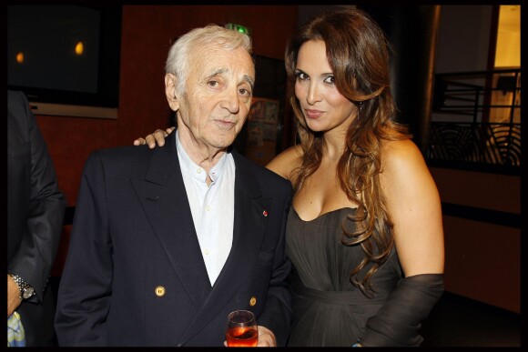 Exclu - Charles Aznavour et Hélène Ségara à l'Olympia à Paris, le 28 septembre 2011.