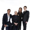 Exclusif - Dany Brillant, Hélène Ségara et Benabar entourent Charles Aznavour au Studio de l'enregistrement de l'émission "Hier Encore" N°2 à l'Olympia, Paris, le 10 janvier 2013.
