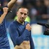 Franck Ribéry après la qualification de l'équipe de France au mondial brésilien suite à sa victoire face à l'Ukraine au Stade de France à Saint-Denis le 19 novembre 2013
