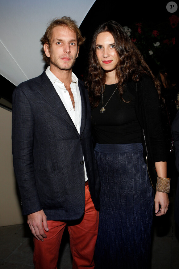 Andrea Casiraghi et son épouse Tatiana Santo Domingo lors du dîner Pucci au restaurant Monsieur Bleu à Paris le 28 septembre 2013