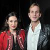 Andrea Casiraghi et sa femme Tatiana Santo Domingo lors d'un dîner chez Castel après l'inauguration du nouveau flagship Moncler, à Paris le 26 septembre 2013