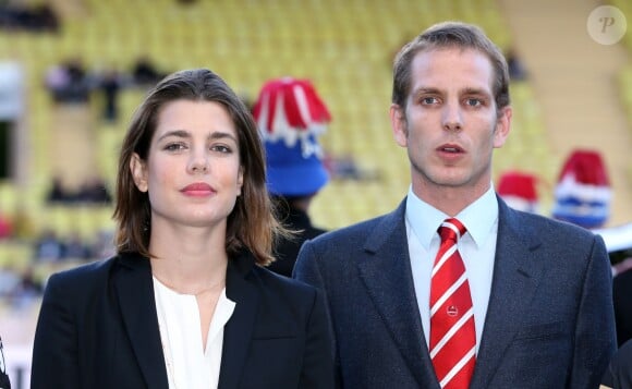 Charlotte Casiraghi et son frère Andrea lors du match des 'World Stars Football Match' à Monaco le 21 mai 2013