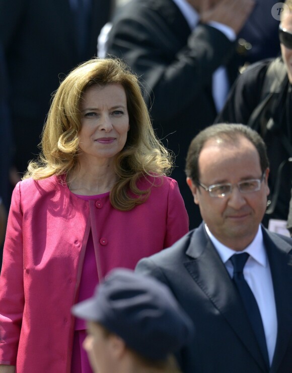 François Hollande et Valérie Trierweiler, Place de la Concorde à Paris, le 14 juillet 2013