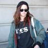 Kristen Stewart est arrivée à l'aéroport Charles de Gaulle à Roissy près de Paris, le 3 février 2014 en fin de matinée.