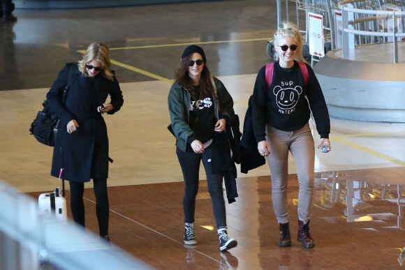 Kristen Stewart à l'aéroport Charles de Gaulle près de Paris, le 3 février 2014.