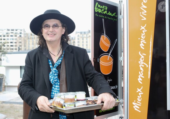 Marc Veyrat lors du lancement de ses "food truck" à Paris le 4 février 2014.