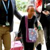 Zahara - Brad Pitt et Angelina Jolie arrivent avec leurs 6 enfants à Los Angeles, le 5 février 2014.