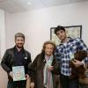 Bernadette Chirac entourée de Grégoire et Gil Alma en visite à l'hôpital Pellegrin pour l'opération Pièces Jaunes à Bordeaux, le 5 février 2014. 