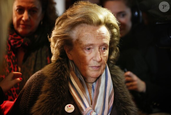 Bernadette Chirac en visite à l'hôpital Pellegrin pour l'opération Pièces Jaunes à Bordeaux, le 5 février 2014.