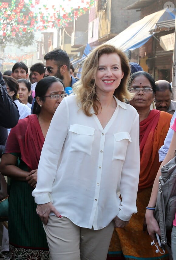 Valérie Trierweiler, l'ex-compagne de François Hollande lors de son voyage en Inde. Le 28 janvier 2014.