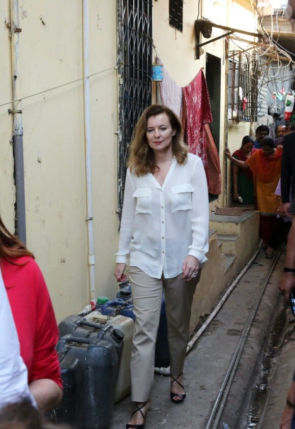 Valérie Trierweiler lors de son voyage en Inde. Le 28 janvier 2014.