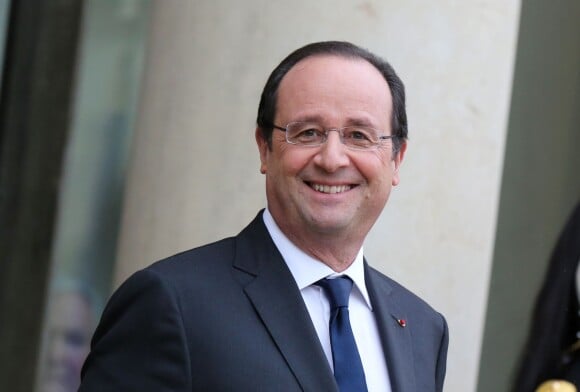 François Hollande lors de la visite officielle du roi Philippe de Belgique et de la reine Mathilde, le 6 février 2014 à Paris.