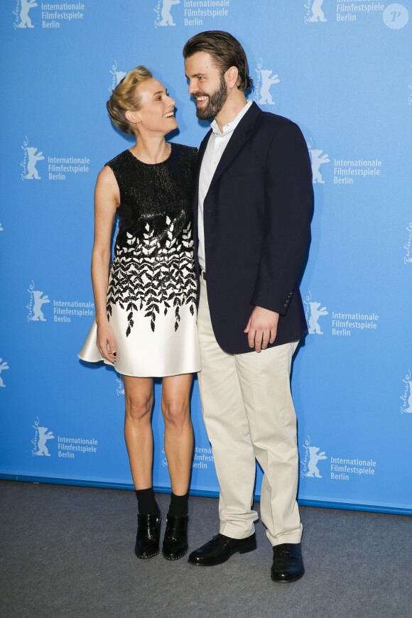 Diane Kruger, A. J. Edwards lors du photocall pour le film The Better Angels au festival du film de Berlin le 10 février 2014.