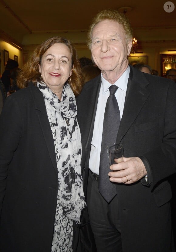 Robert Namias et Anne Barrère à la générale de la pièce "La porte à côté" au Théâtre Édouard VII à Paris, le 10 fevrier 2014.