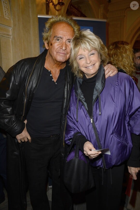 Danièle Thompson et son compagnon Albert Koski à la générale de la pièce "La porte à côté" au Théâtre Édouard VII à Paris, le 10 fevrier 2014.
