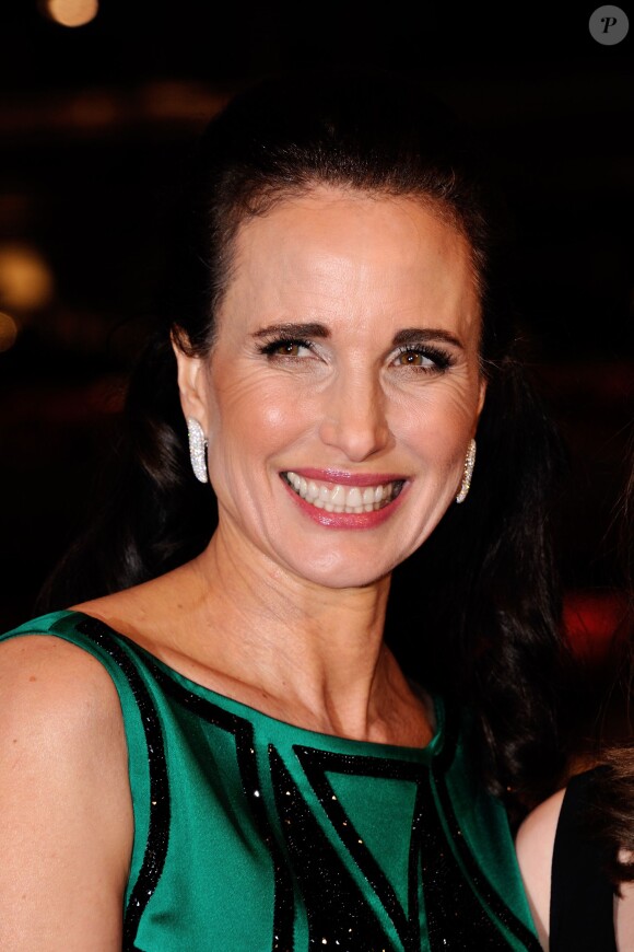 Andie MacDowell rayonnante au 64ème Festival International du Film de Berlin, le 11 février 2014.