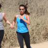 Lea Michele fait du footing au Runyon Canyon Park, à Los Angeles, le 13 février 2014.