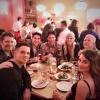 Lea Michele et ses amis de Glee, dont Dianna Agron, Darren Criss ou encore Ryan Murphy, le 31 janvier 2014.