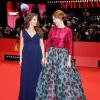 Yvonne Catterfeld (enceinte) et Léa Seydoux à la première du film La Belle et la Bête lors du 64e Festival International du Film de Berlin, le 14 février 2014.