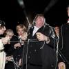 Gérard Depardieu déchaîné à la soirée d'ouverture du 130ème Carnaval de Nice, le 14 février 2014, place Masséna.